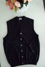 Herren Weste v. AGNONA -Gr. 48  -70% Cashmere/30% Seide -Schwarz - Neuw. Zustand