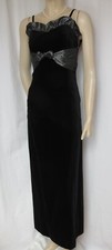 Laura Ashley Samtkleid 34 schwarz Hochzeit Abendkleid vintage Kleid lang 80er
