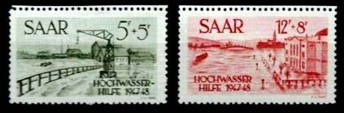 Saarland 1948 hochwasserhilfe - 1948:,