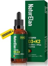 Vitamin D3 K2 hochdosiert Tropfen - 20000I.E. + Vitamin K2 MK7 200 mcg pro Dosis