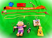 11 bunte Schlüsselanhänger und ein kleiner Lachsack :) Kuh - Maulw. - Eiffelturm