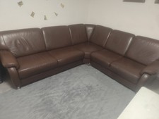 Ledersofa L Förmig Volleder