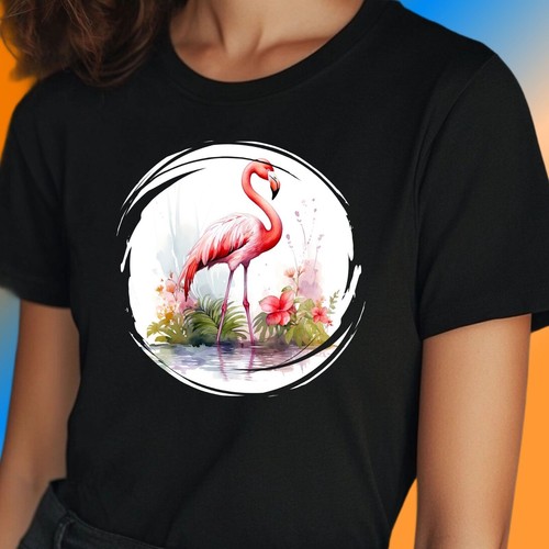 Frauen shirt flamingo motiv - frauen,
