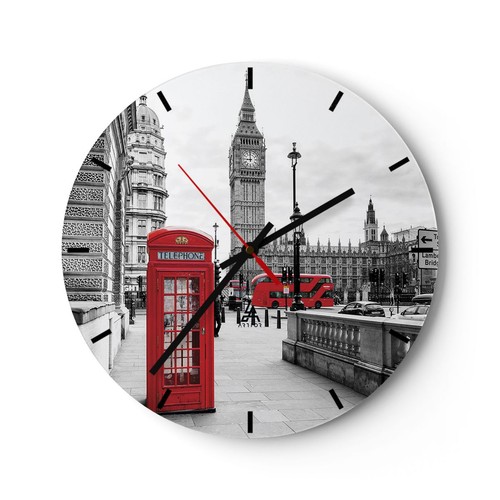 Modern wanduhr 30x30cm rund - 30x30cm,