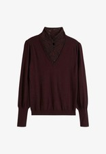 Neu Pullover mit Spitze und