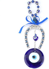 Türkische Auge, Nazar boncuk Blue  Bördelt Verzierung Lucky Amulet Blue Glasanhä