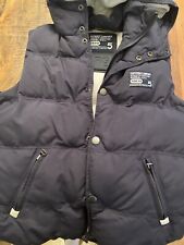 Superdry Weste Blau Kapuze 36/38 Steppweste Daunen Steppweste