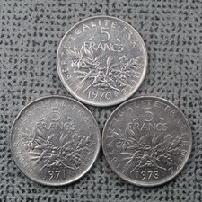 Frankreich 5 Francs x3 1970