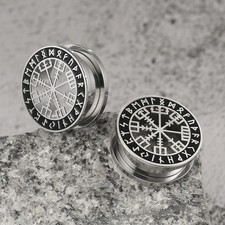 Ohrtunnel Tunnel Silber Runen