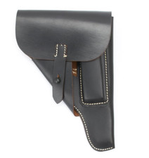 Pistolentasche Leder P1 P38 WKII WH - Softshell/Weich, Holster schwarz