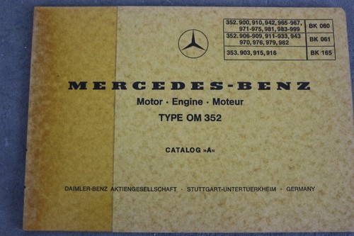 Mercedes benz motor - typ, 352