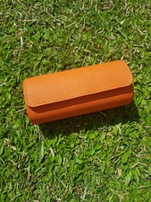 Uhrenrolle Echtleder Reiseetui für 3 Uhren – Handgefertigtes Luxus Uhrenetui TOP