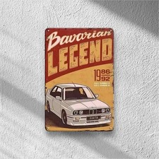 BMW E30 M3 Metall Schild Wand