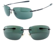 Ray Ban SONNENBRILLE SCHWARZ GRÜN RB 3391 RANDLOS LIGHT 8304 TECH 8303 ETUI 3183