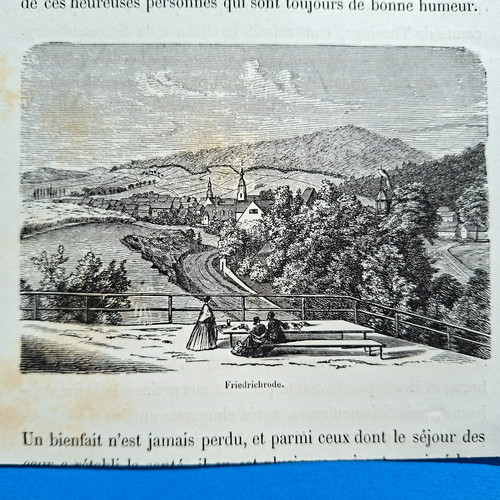 Friedrichroda holzstich - friedrichroda,