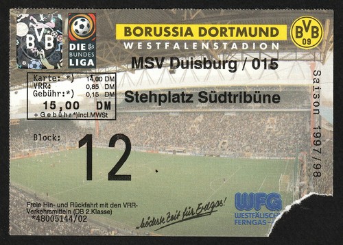 Ticket 1997 borussia - |, |