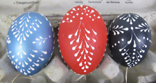 3 bunte Sorbische Ostereier