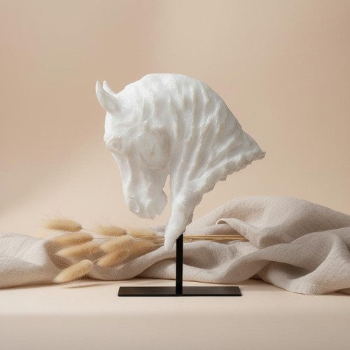 Pferdekopf-Skulptur