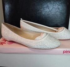 PINK Brautschuhe Gr. 37 Ballerina Neu Mit Strass Ivory