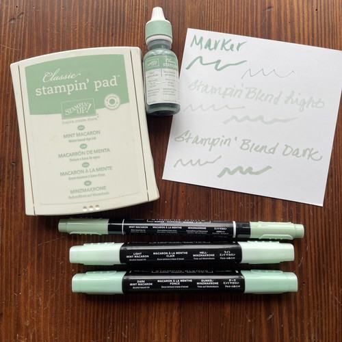 Stampin mint macaron old - mint,