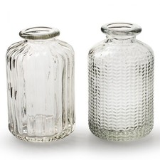 12 x kleine Vasen Glas Vintage