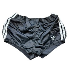 adidas vintage Sprinter Shorts Gr. D5 S-M shiny Nylon schwarz 90er USED TS22
