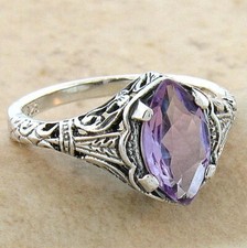 NATURAL AMETHYST 925 STERLING