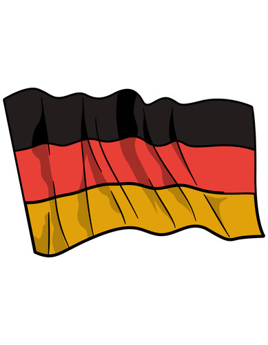 Deutschland fahne sticker 9x9 - sticker,