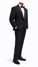 Black Satin Shawl Lapel Tuxedo