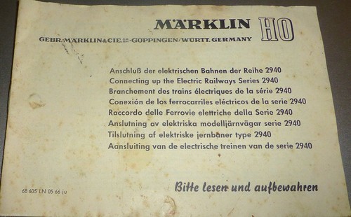 Märklin anleitung anschluß - märklin,
