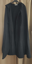 Leonardo Carbone,Mittelalter Wollumhang lang,Wollmantel m.Kapuze,schwarz,wie neu