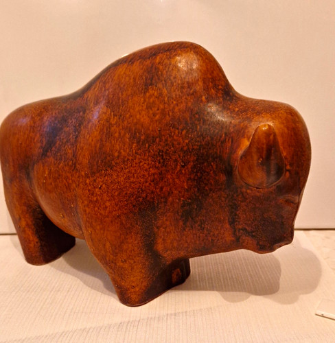 Bison keramikfigur vom - bison,