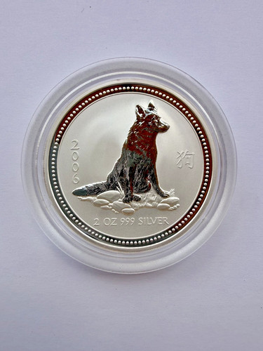 Silbermünze lunar hund 2006 - silbermünze,