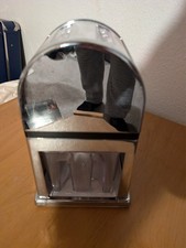 Eiscrusher mit Kurbel aus Metall gebraucht Eiswürfelzerkleinerer silber
