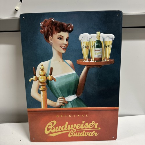 Werbe schilder blech budweiser - blech,