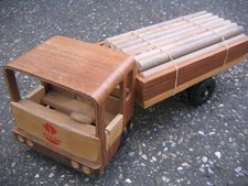 FWF Fröbel Langholz-LKW Laster Kipper Holzspielzeug Vero Werdau DDR