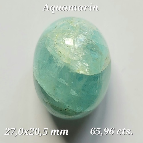 Aquamarin blau oval cabochon - aquamarin,