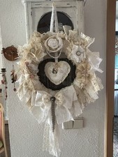 Türkranz Stoff Rosen Spitze Perle  Shabby Chic ,Vintage, Landhausstil