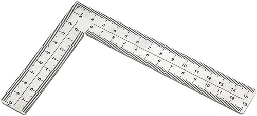 Edelstahl lineal 7x10 2cm - edelstahl, 15,7x10,2cm