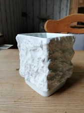 Scherzer Bavaria Blumentopf Vase weiß  493-1 Relief Bisquit Porzellan