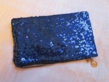 Abendtasche Pailletten Blau