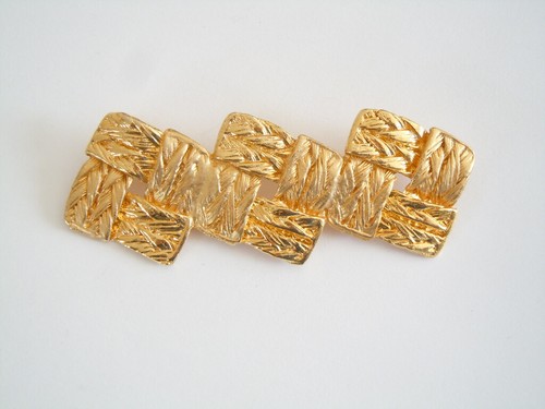 Brosche goldfarben flechtoptik - brosche,