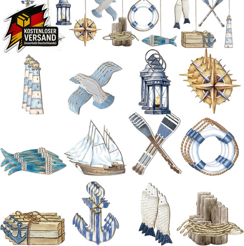 Maritime deko set - set, 36