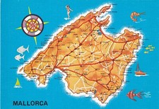Postkarte landkarte - -,