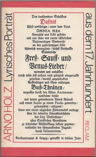 Arno holz dafnis freß - -,