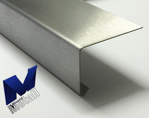 Edelstahlwinkel mit - 90°,