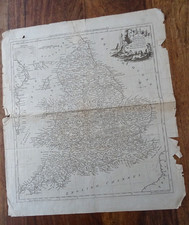 1790 KARTE VON ENGLAND GETEILT