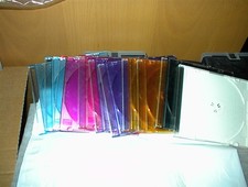 °°° 10 ( 8 + 2  )CD / DVD Slimcases / Jewelcase / Leerhülle transparent bunt °°°