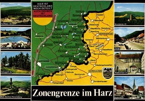 Landkarten zonengrenze im - ak,