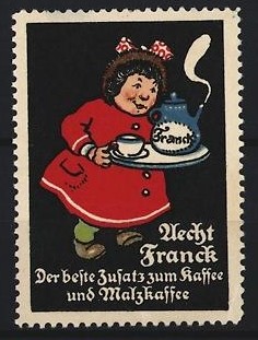 Reklamemarke aecht franck - reklamemarke,